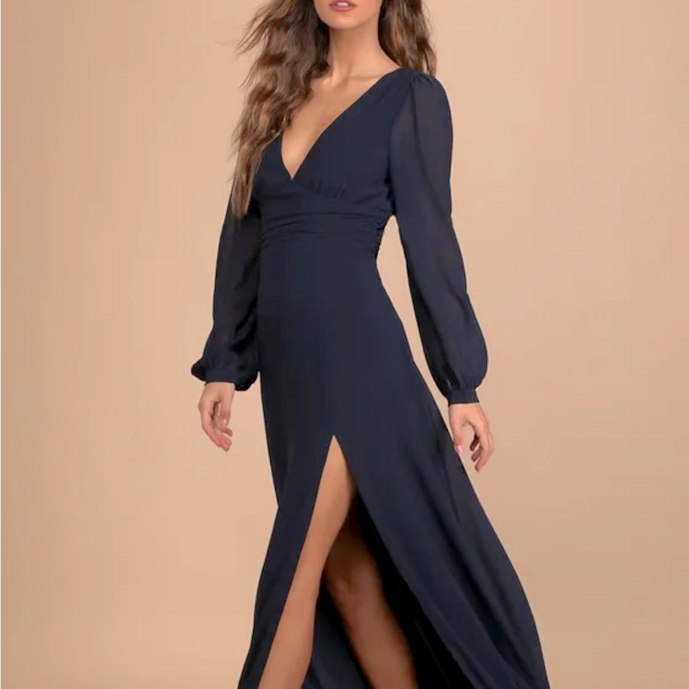 Lulus navy dress-small